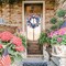 20-inch artificial floral twig wreath in red, white, and blue, designed with patriotic American flag-inspired colors, perfect for hanging on doors, walls, or tables to celebrate Independence Day, Flag Day, and other patriotic holidays.